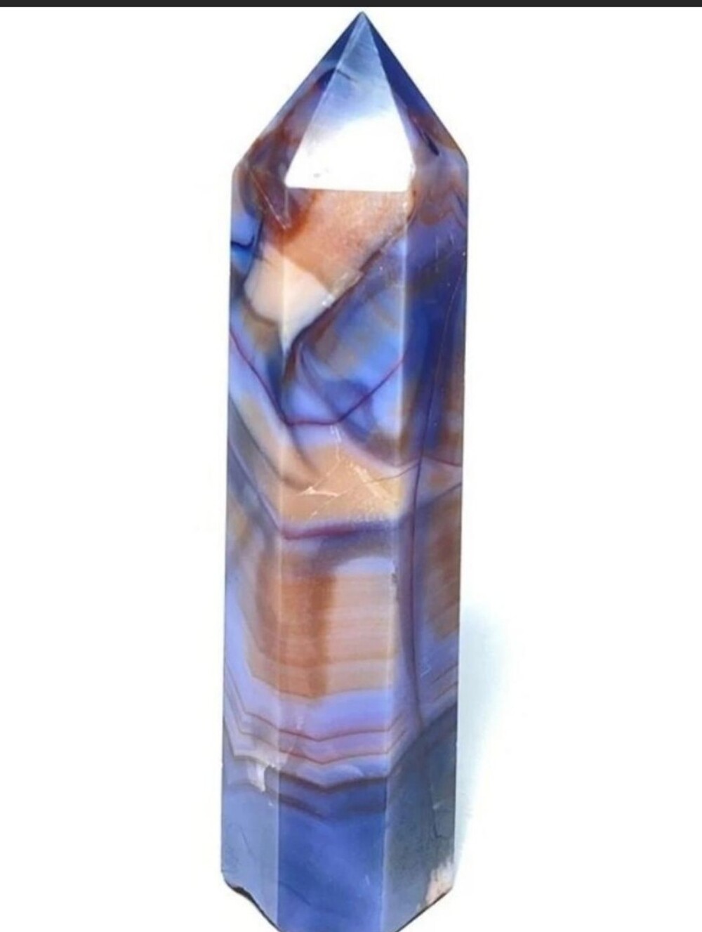 AAA Grade PRETTY Cherry Blossom Agate Tower w/ Carnelian Inclusions Offers Okay!